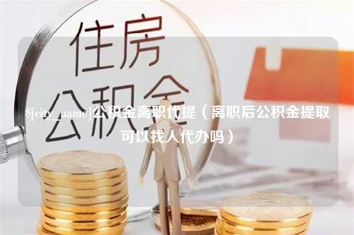 大丰公积金离职代提（离职后公积金提取可以找人代办吗）